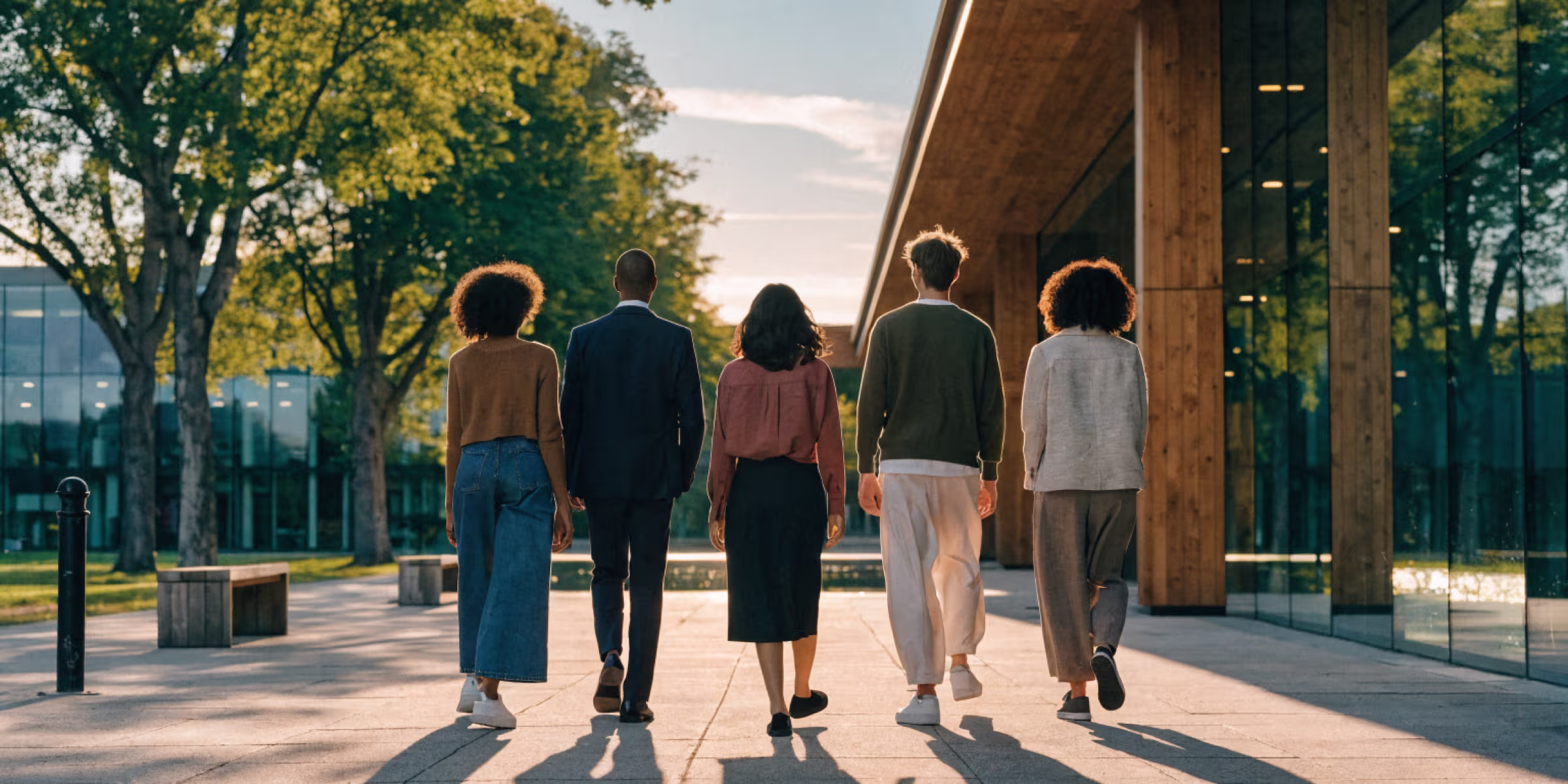 Human Guides team walking together