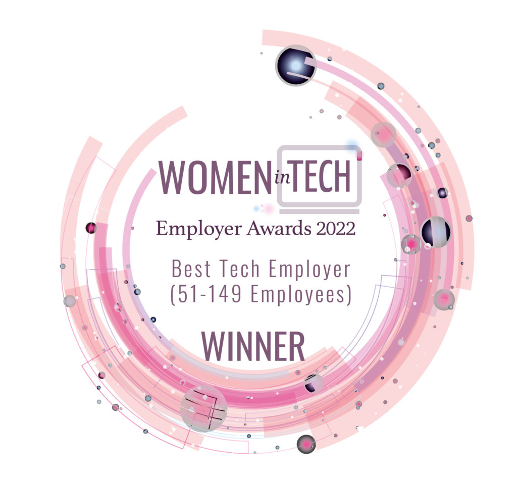 Women In Tech Best Tech Employer (51-149 Employees)Awards 2022 logo