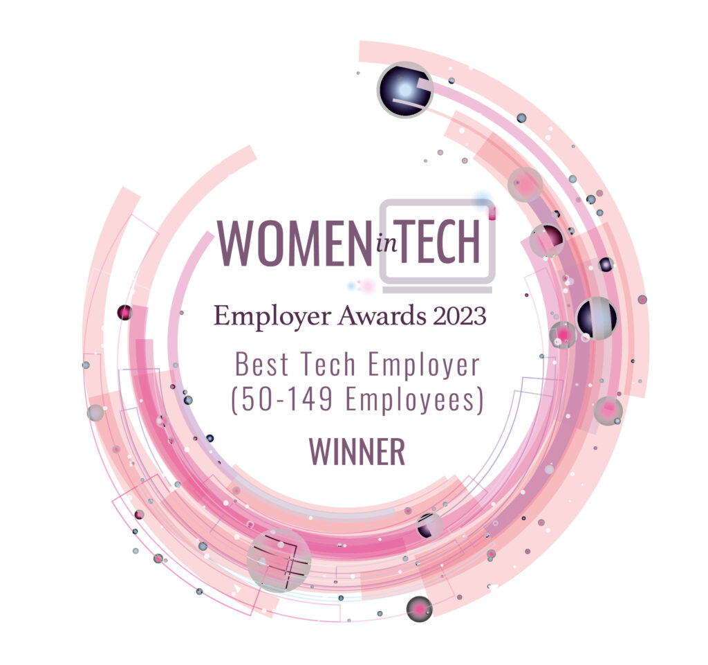 Intent HQ win Best-Tech-Employer (51-149) at Women in Tech Employer Awards 2023